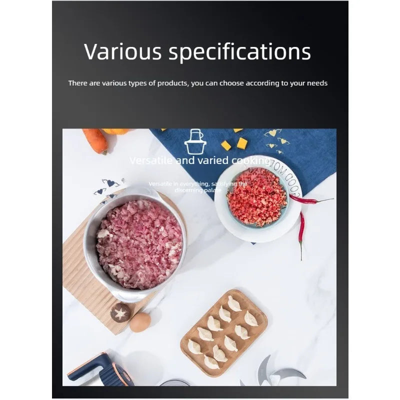 Picadora de carne eléctrica multifuncional de acero inoxidable para cocina