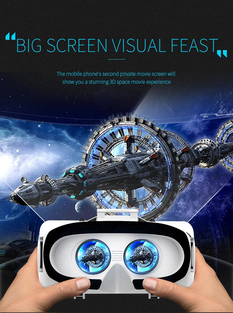 Viar 3D gafas de realidad Virtual VR auriculares casco dispositivos lentes gafas inteligentes para teléfono inteligente Realidade juego móvil Hedset