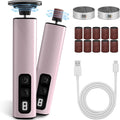 Removedor eléctrico de callos para pies, lima de pies eléctrica 2 en 1, pulidor de uñas, herramienta de pedicura para pies de 9 velocidades para piel muerta y agrietados