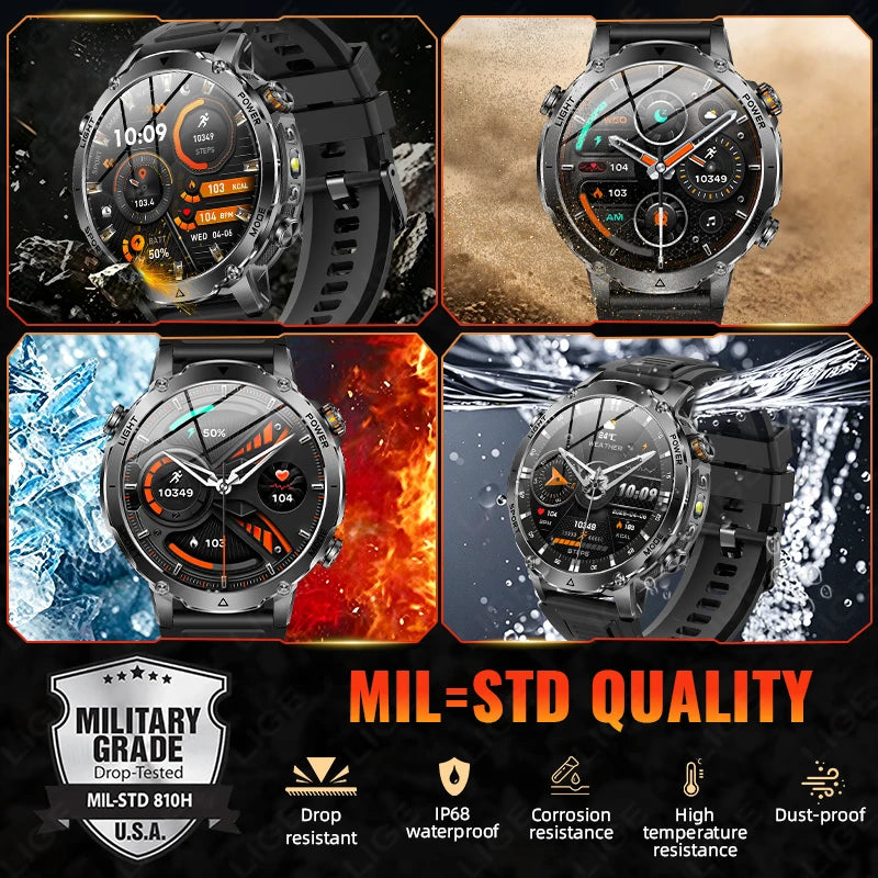 LIGE TANK Ultra Reloj Inteligente Militar 10ATM
