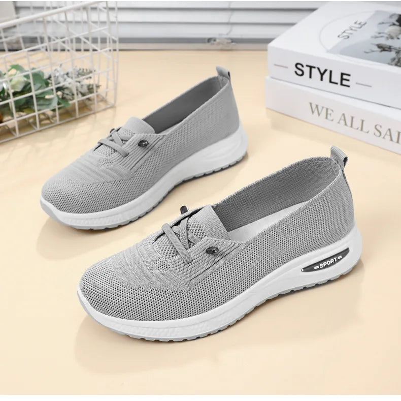 Zapatillas de Mujer Casual — Malla Transpirable, Suela Gruesa