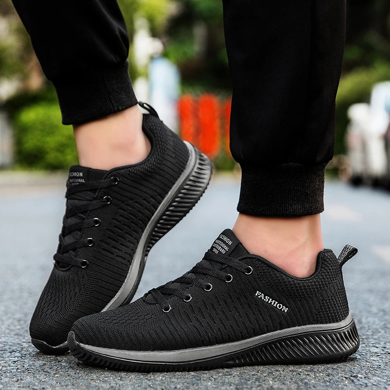 Zapatillas de correr para hombre, zapatos deportivos ligeros para caminar, zapatos informales transpirables de malla clásica, mocasines de moda para hombre, zapatillas de deporte para hombre