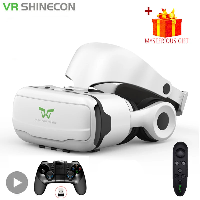 Gafas VR de realidad Virtual, auriculares 3D, casco para Android, iPhone, teléfono inteligente, juego de teléfono móvil, gafas reales, lentes para dispositivos
