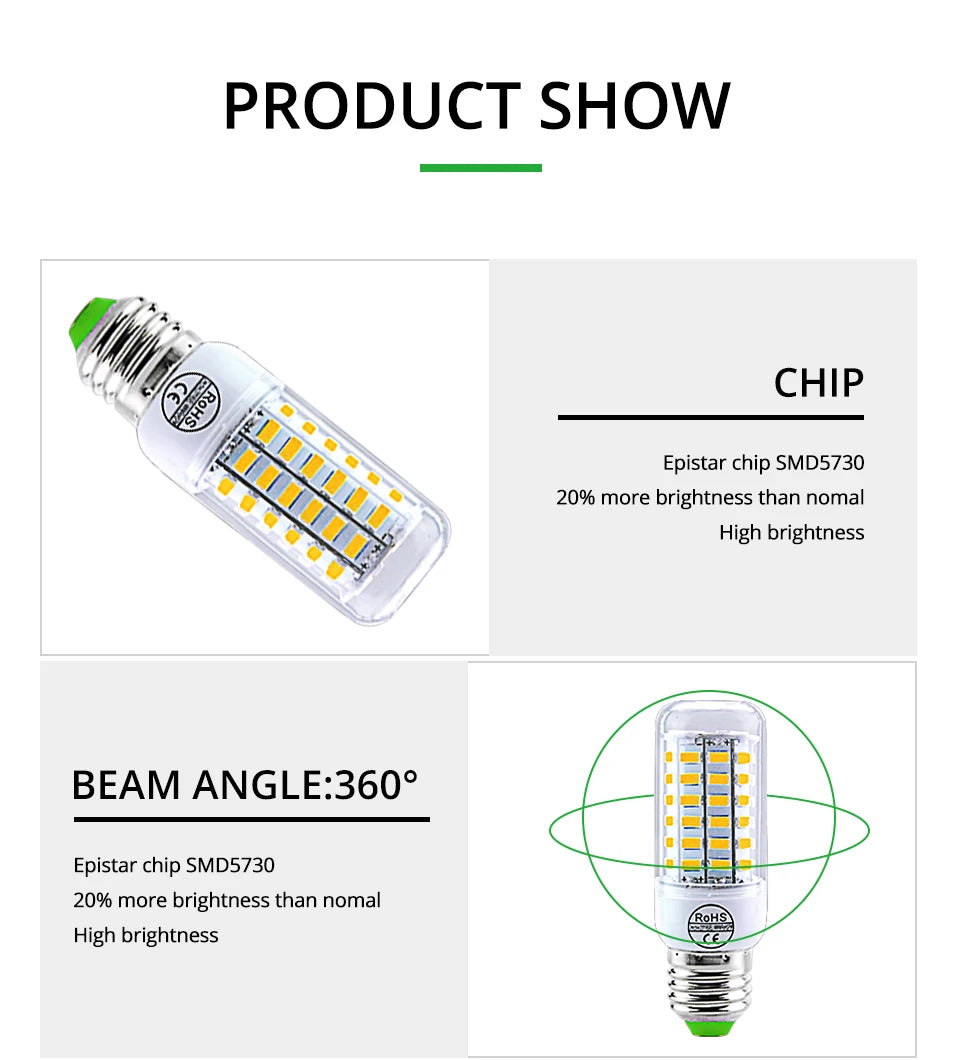 Bombilla LED de Maíz E27/E14 para el Hogar