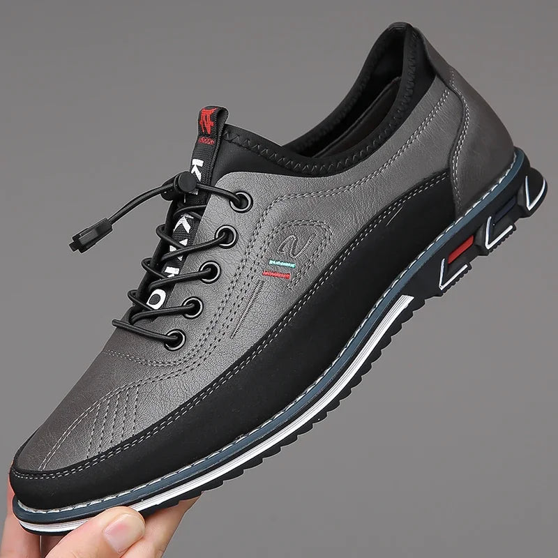 Zapatos casuales de hombre sin cordones, mocasines de poliuretano transpirables