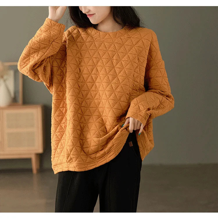 Amax luluE, ropa de moda de invierno para mujer, sudaderas con capucha holgadas e informales con diseño acolchado cálido, sudaderas clásicas de algodón de lujo para mujer