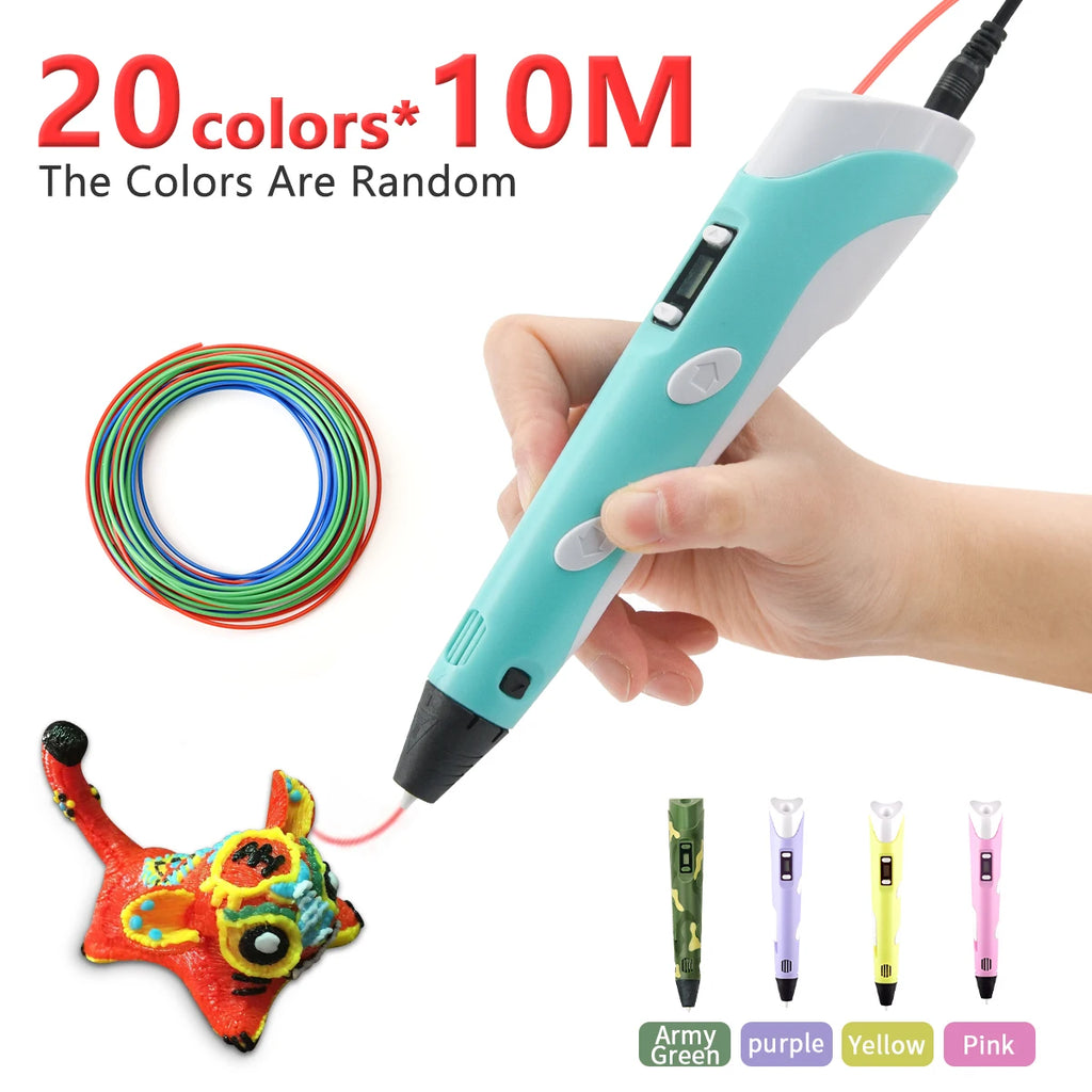 Bolígrafo de Impresión 3D DIY con Pantalla LCD para Niños