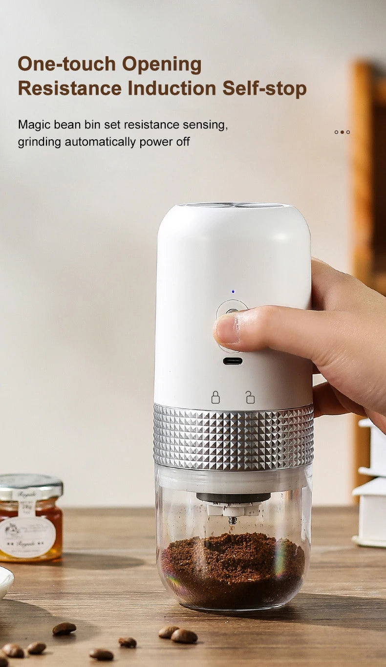 Molinillo de café eléctrico inalámbrico USB, molinillo de cerámica profesional con núcleo de molienda, molino de granos de café, accesorios portátiles para cafetera