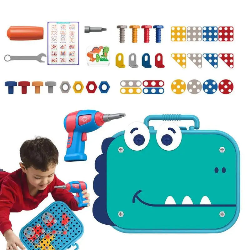 Set de Herramientas de Juguete para Niños con Taladro y Tuercas