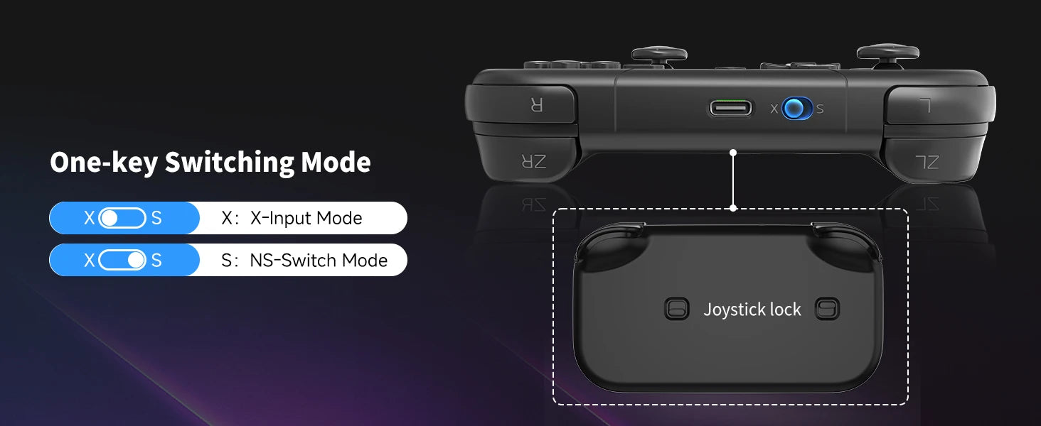 AceGamer-controlador de juego de bolsillo, Joysticks Hall portátiles, mando Bluetooth de 1000Hz para Switch/Switch2/Android/iOS/PC/Steamdeck