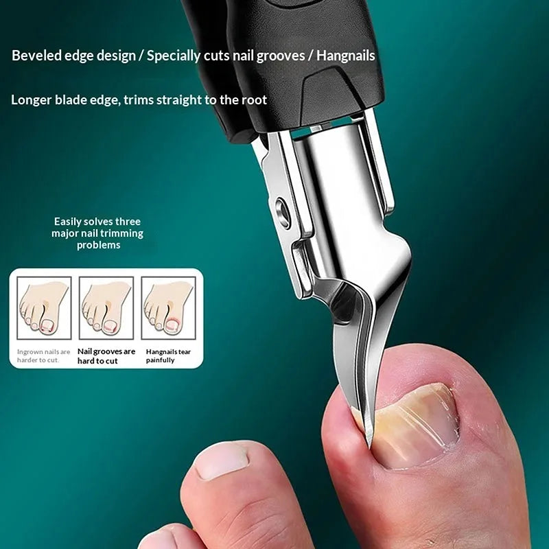 25 °   Set de Cortaúñas con Borde Inclinado Anti-Salpicaduras, Cortador de Cutículas para Uñas Encarnadas, Alicates Diagonales, Herramienta de Manicura para el Hogar