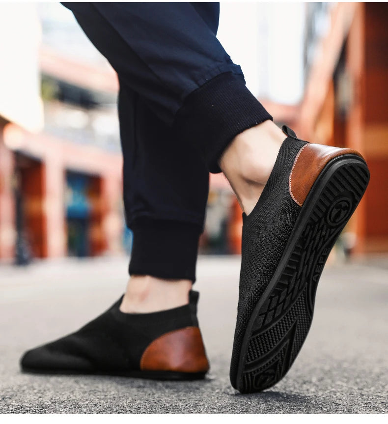 Mocasines YRZL, mocasines suaves para conducir, zapatos planos de alta calidad para caminar para hombre, mocasines informales de malla transpirable, zapatos sin cordones para hombre