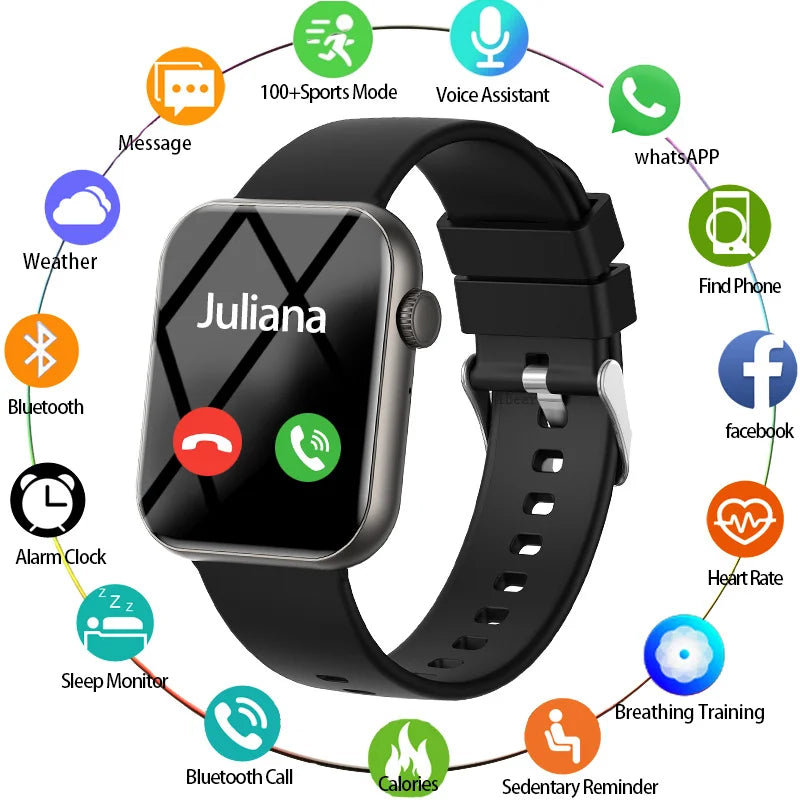 Reloj Inteligente con IA de Voz, IP68 y Llamadas Bluetooth