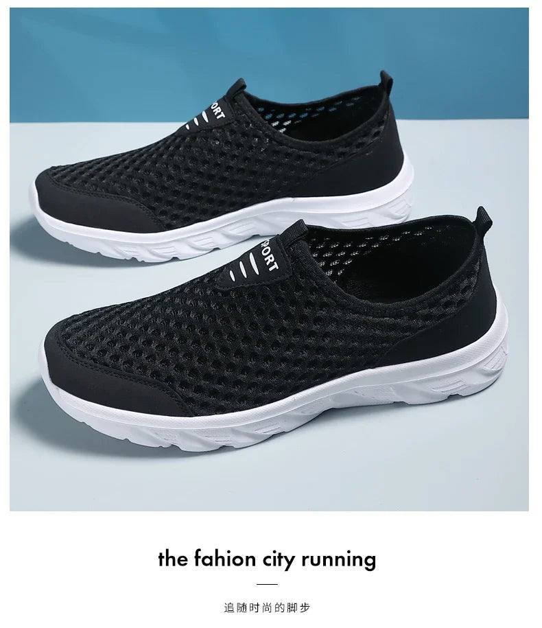 YRZL, zapatos informales ligeros para hombre, zapatillas informales transpirables sin cordones para hombre, zapatos planos antideslizantes para caminar al aire libre, talla 39-46