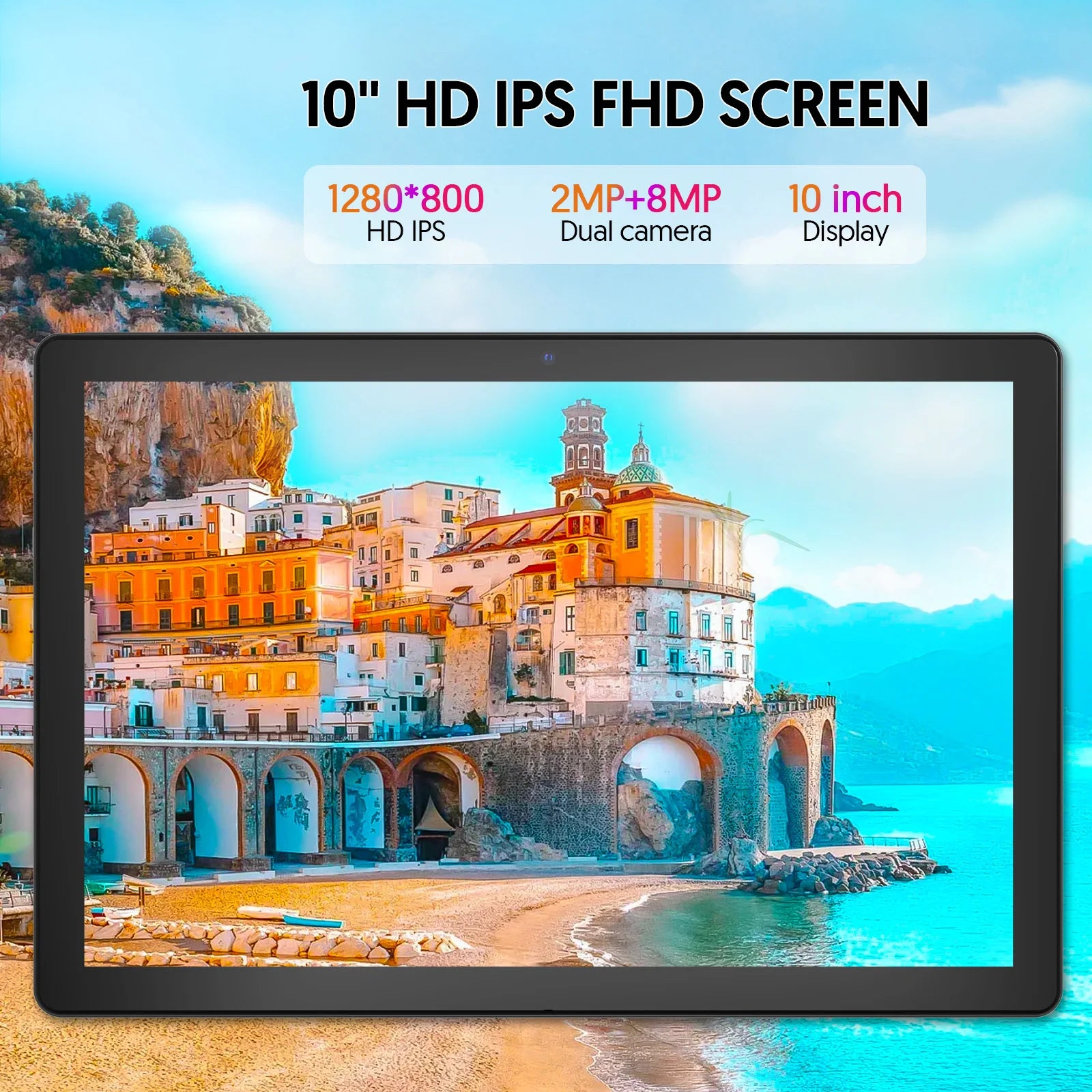 Tablet Android 15 BAKEN 10 pulgadas 12GB RAM 64GB Quad Core WiFi 5G