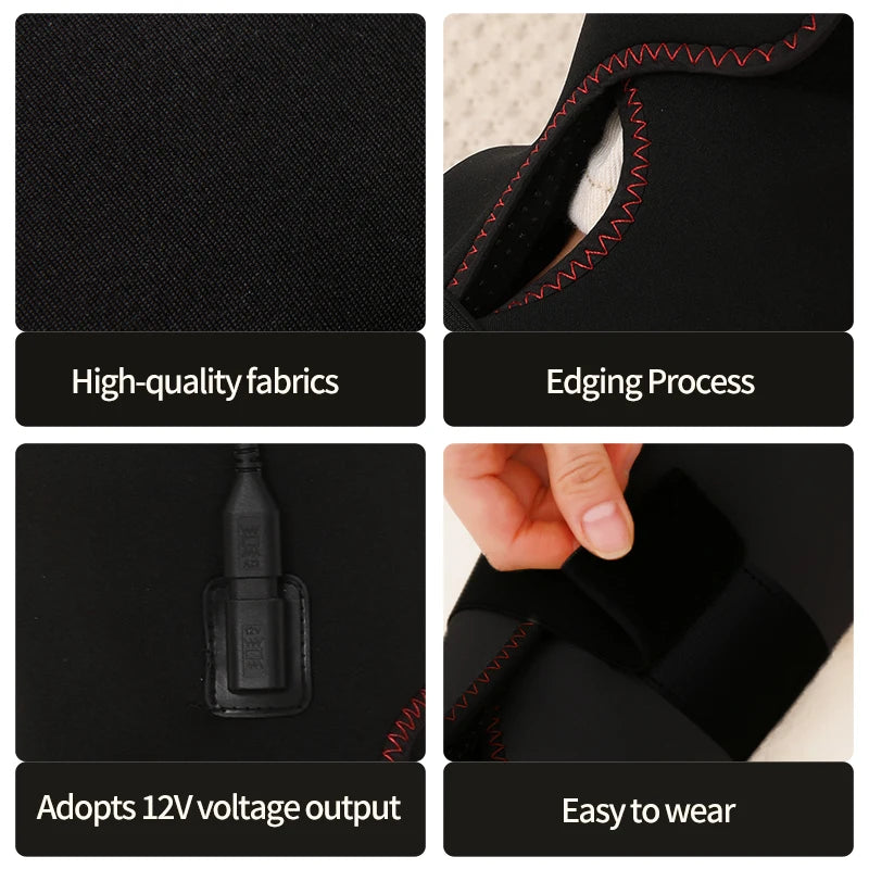 Masajeador de pies eléctrico con calor y vibración, para recuperación, terapia de calor, alivio del dolor, lesiones deportivas, calidez de las articulaciones, temporizador de 3 niveles
