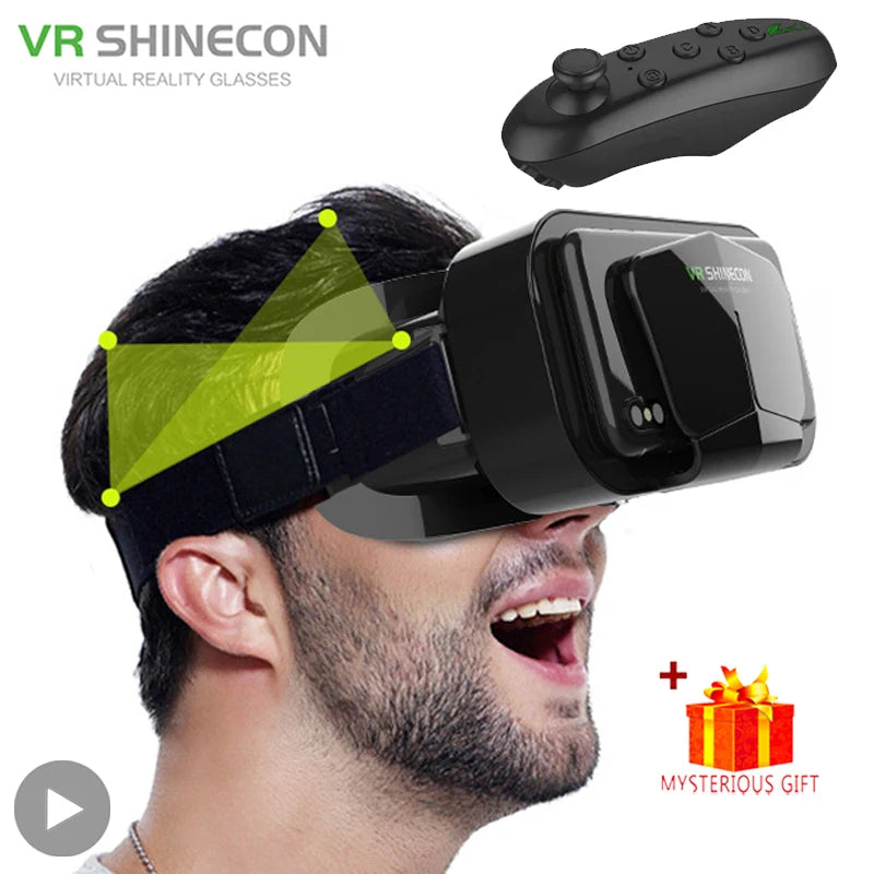 Gafas VR de realidad Virtual 3D para teléfonos inteligentes móviles, auriculares de 7 pulgadas, casco, juego Wirth Real Viar, lentes para dispositivos móviles