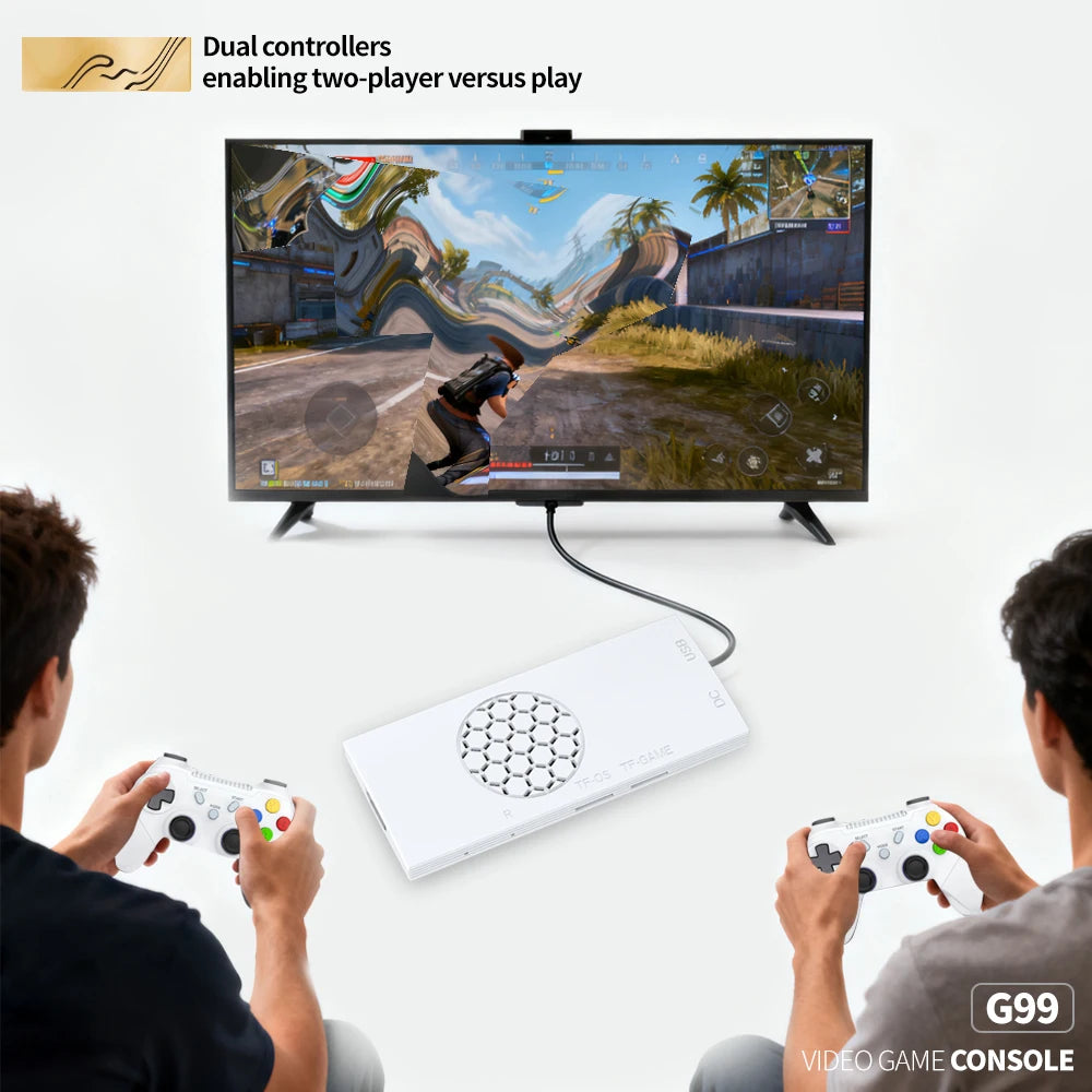 Consola de juegos con procesador de 8 núcleos G99 para P1/P2/FC (más de 35 emuladores) con pantalla HD 4K, frecuencia de 2,2 GHz y soporte multilingüe
