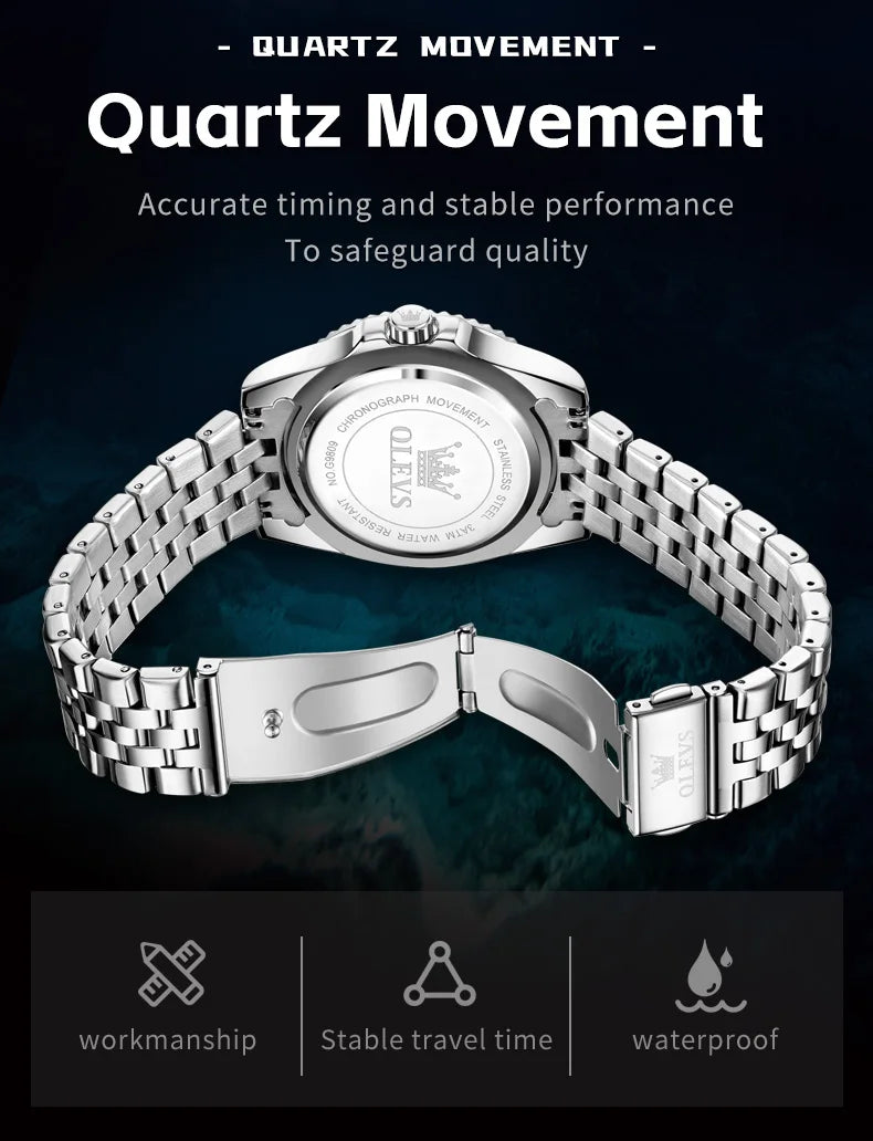 Reloj de Cuarzo de Lujo OLEVS para Hombre con Fecha Luminosa