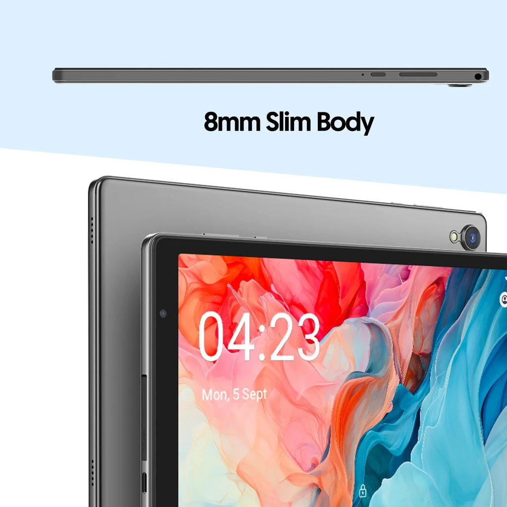 Tablet de 10 Pulgadas: Funciona con Android 14, Procesador de Cuatro Núcleos, 4 (2+2) GB + 64 GB de Almacenamiento (Admite 1 TB (Expandible), Compatible con Wi-Fi 6)