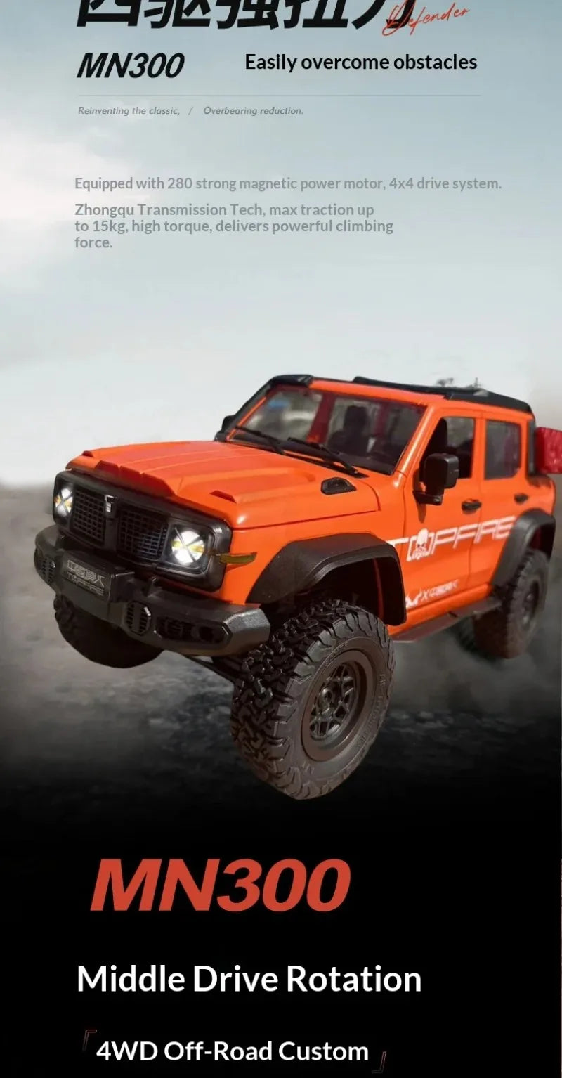 Coche Todoterreno RC 1:12 con Control Remoto, 4WD, Totalmente Proporcional