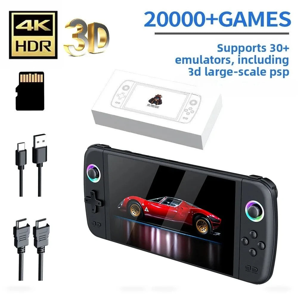 Consola de Juegos Portátil M27, 128G, Más de 30000 Juegos, Pantalla IPS de 7 Pulgadas