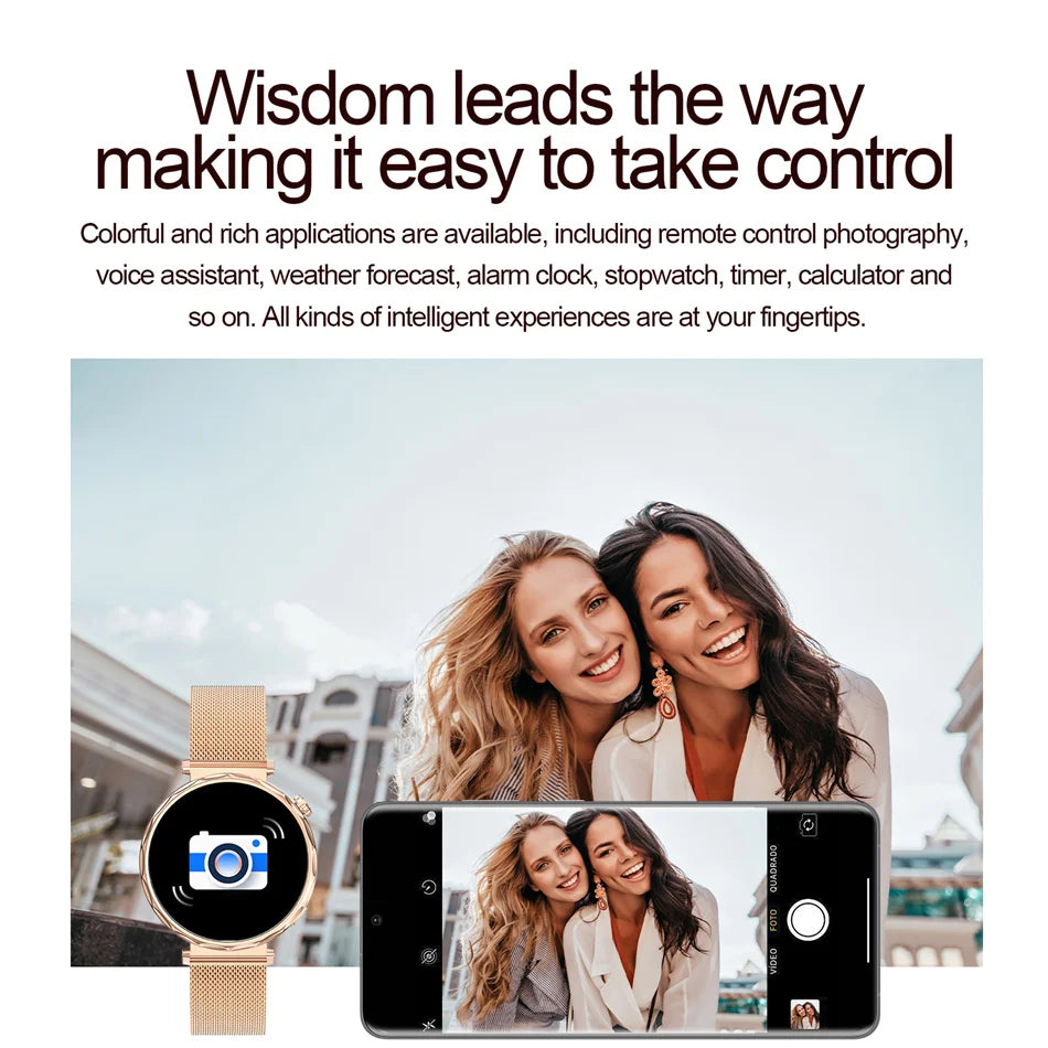 Reloj Inteligente Mujer AMOLED Bluetooth IP68