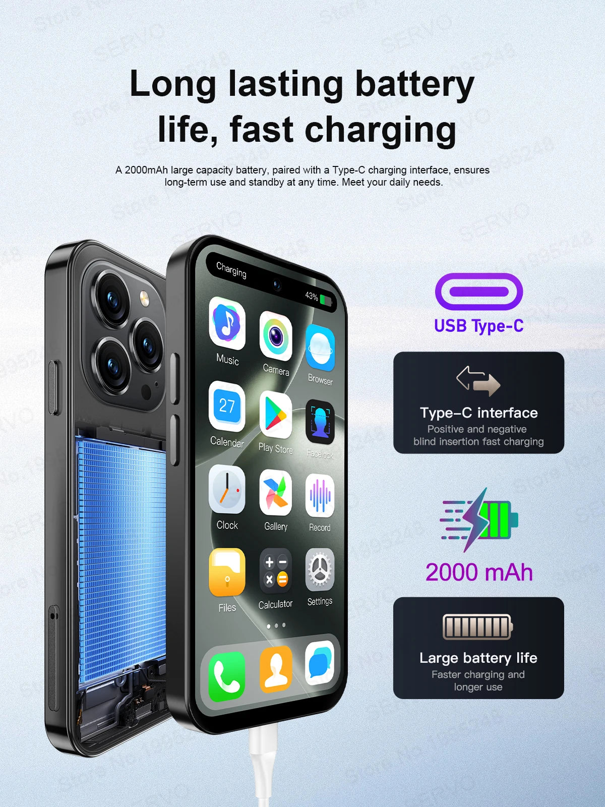 SERVO S16 Mini Android 12,0 teléfono inteligente 4G LTE 16GB/64GB Play Store WhatsAPP WiFi desbloqueo Facial teléfonos móviles de bolsillo pantalla de 4,0"