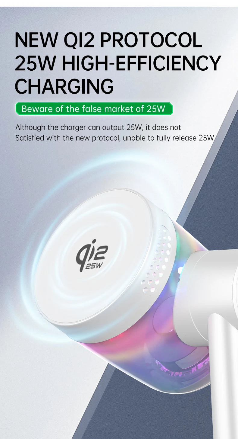 Cargador Inalámbrico Qi2 25W con Altavoz Bluetooth