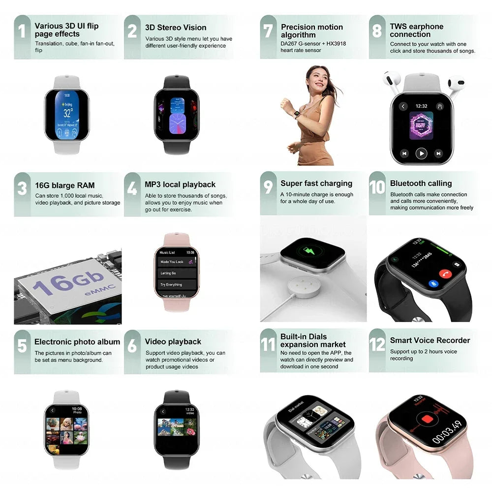 DT Watch X Mini Reloj Inteligente NFC AMOLED