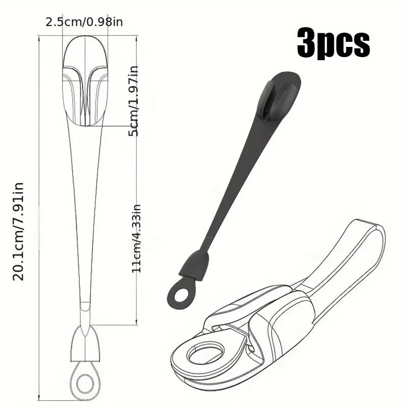 3 clips para cables elegantes: organizador sin esfuerzo para cables sin enredos, seguros y adhesivos - perfectos para uso en el hogar y la oficina