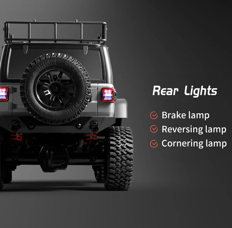 Buggy RC Crawler 4x4, Escala Completa con Luces LED