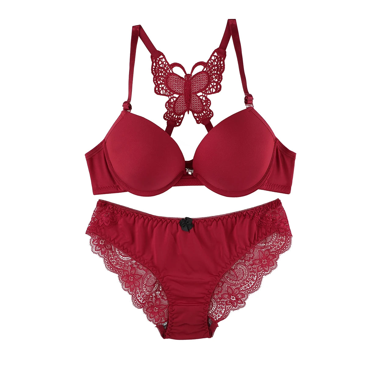Conjunto de Sujetador y Tanga con Bordado Floral
