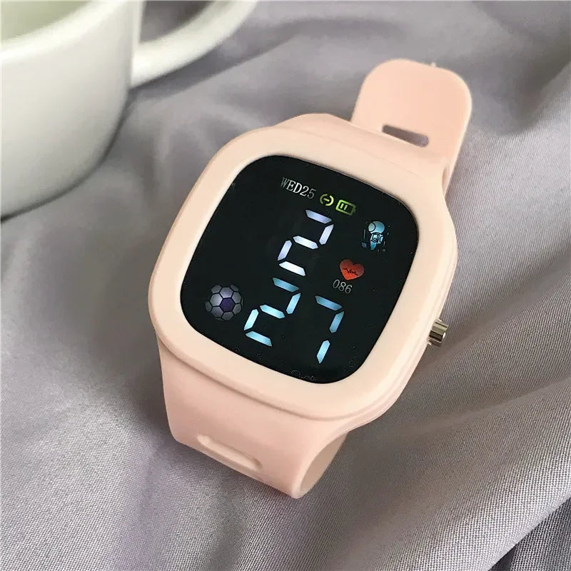 Nuevo reloj 3D con orejas de gato para niños, relojes electrónicos deportivos para niñas y niños, reloj de pulsera Digital LED luminoso resistente al agua para estudiantes, regalos