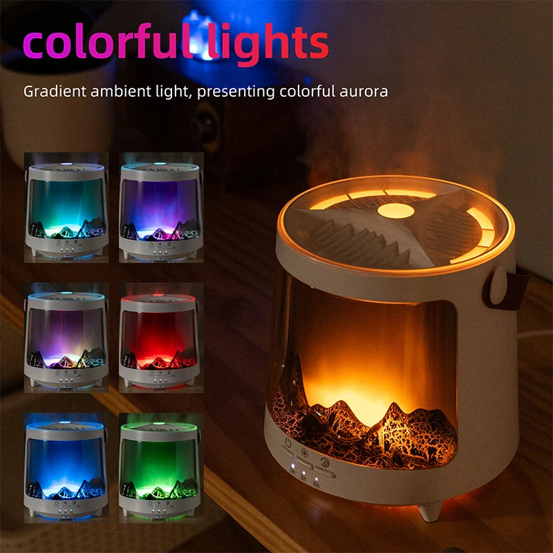 Difusor de aromas y humidificador con efecto aurora, control remoto, 300 ml
