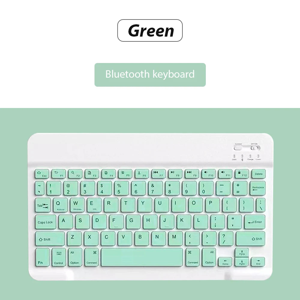 Teclado inalámbrico Bluetooth Universal para teléfono móvil, tableta, teclado y ratón, Mini teclado Bluetooth, accesorios para teclado Ipad