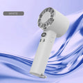 Ventilador de mano de alta velocidad, pantalla digital, compacto y portátil, fresco y refrescante, con ajuste de engranajes infinitos en verano