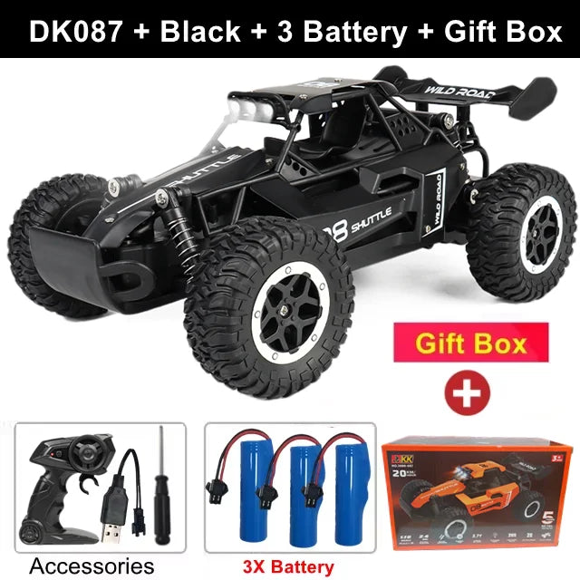 Coche RC 1:16 con Luces LED, Todoterreno, Vehículo de Escalada