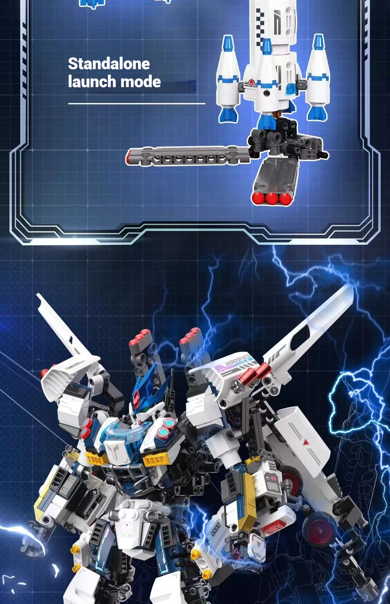 JAKI transformado Mecha coche misil militar cohete modelo de coche montaje, bloques de construcción Mecha juguetes de construcción, regalos de juguetes para niños