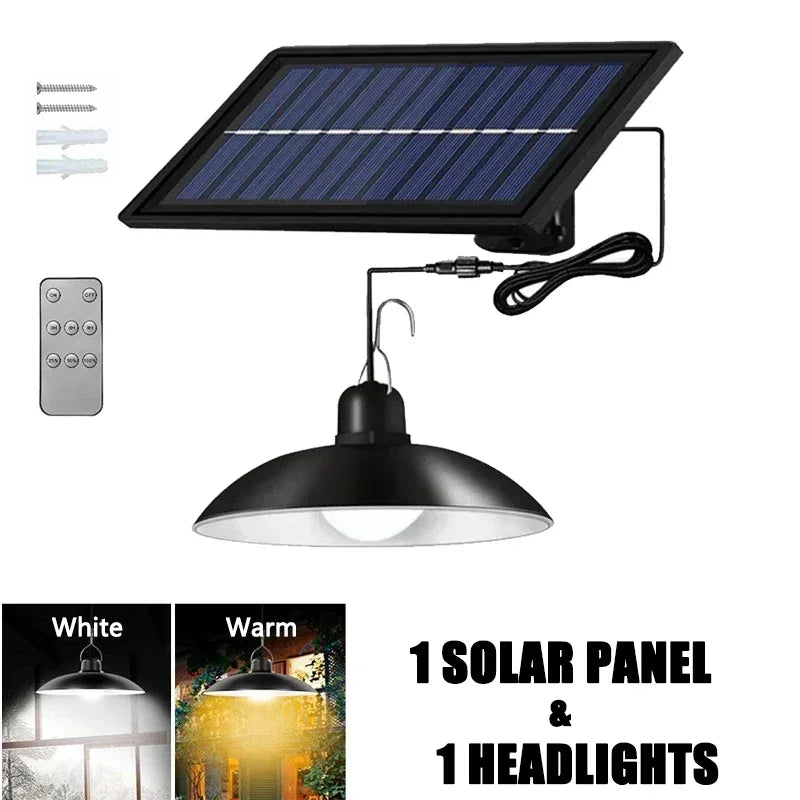 Lámpara Solar Colgante LED para Jardín con Control Remoto