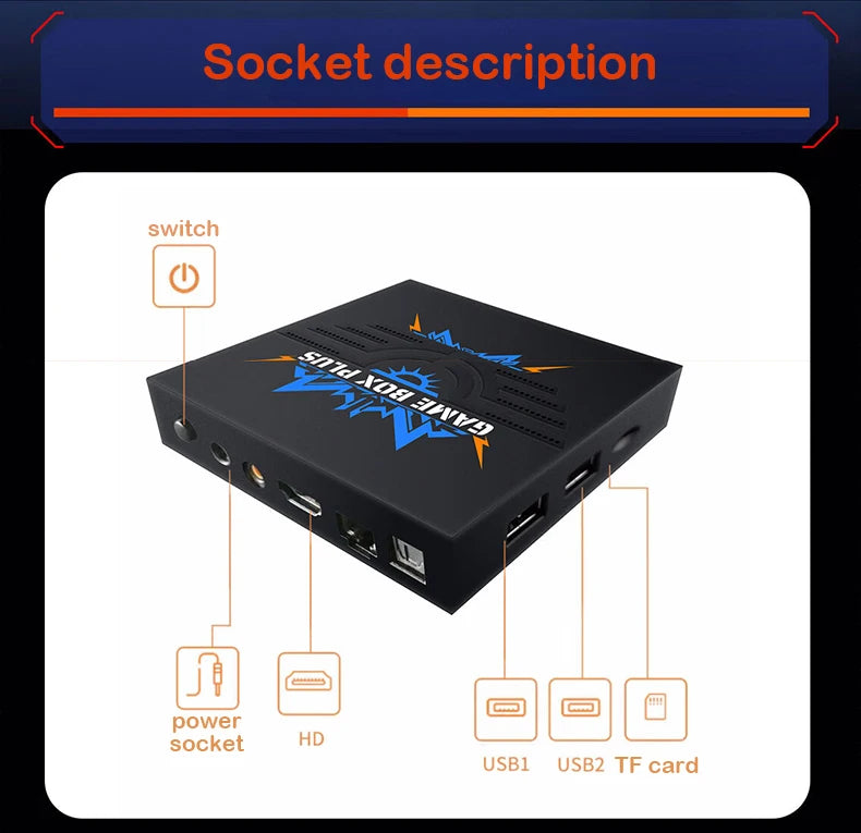 Coopreme X6 plus Home Arcade Game Box 64G con salida HD Joystick dual Más de 10000 PSP Juegos de lucha integrados para entretenimiento
