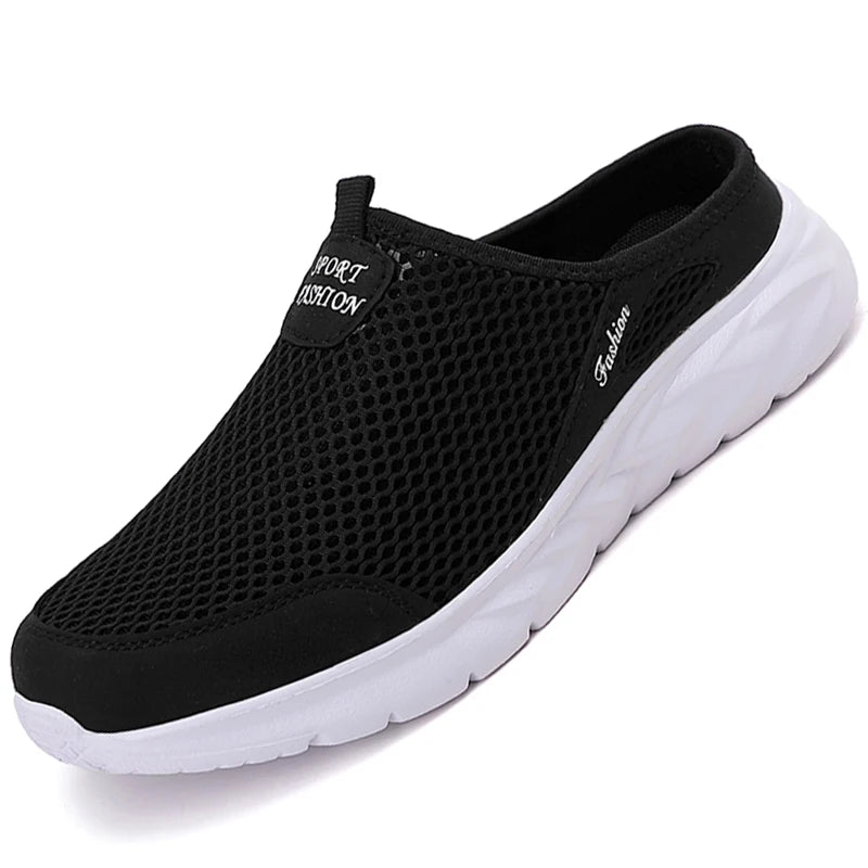 YRZL Zapatos Casuales Hombres Verano Medio Zapatos Zapatillas Diapositivas Slip on Zapatos Hombres Malla Transpirable Suave Cómodo Zapatillas para Hombres