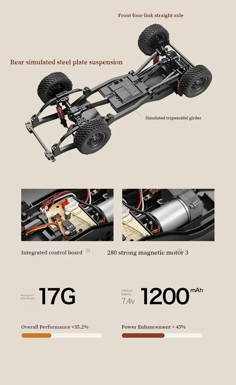 MN82 MN82S Toyota Rc 4x4 Rc CAR 2,4g 1/12 escala completa todoterreno Control remoto coche trepador de control remoto coche de juguete para regalo