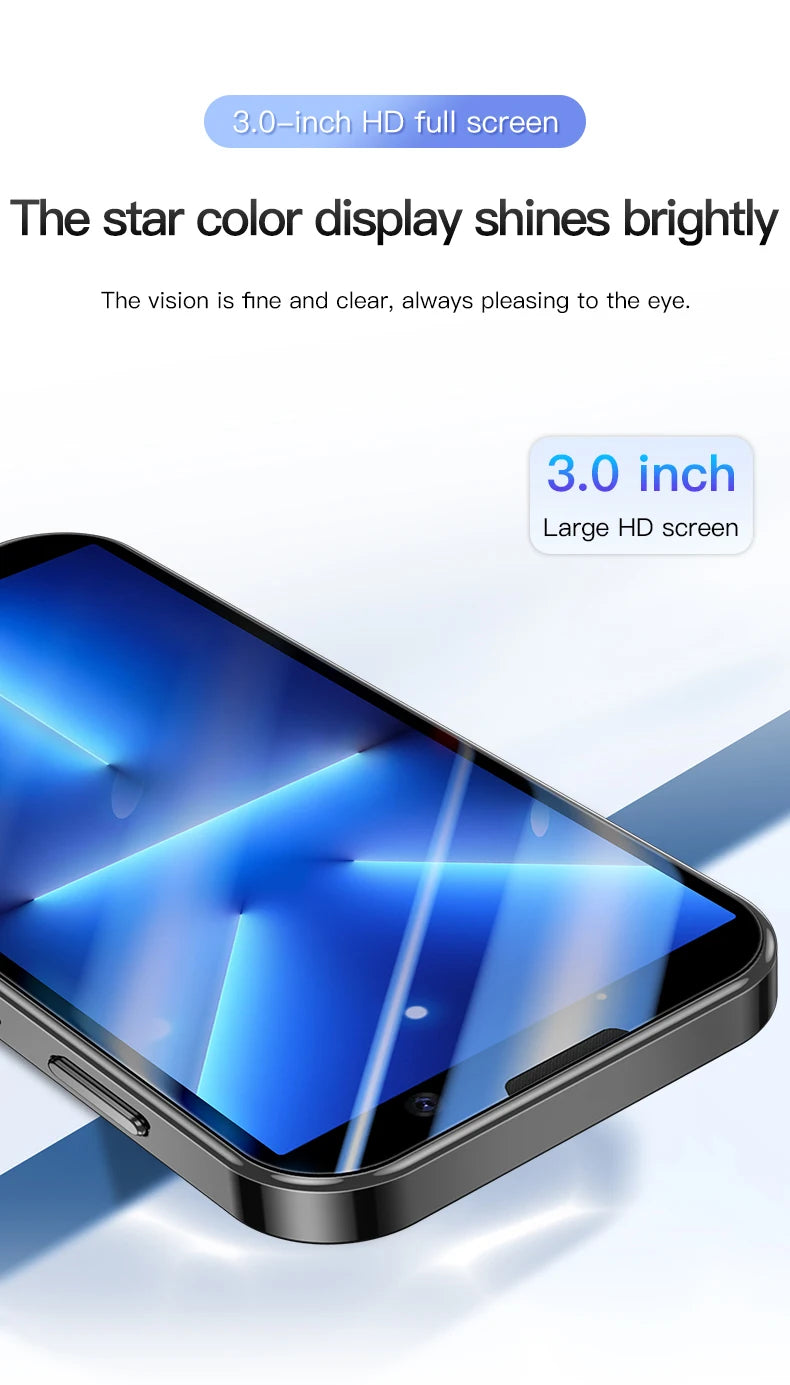 SOYES XS18 Pro 3,0 "Mini Smartphone 2GB RAM 16GB ROM reconocimiento Facial Android9.0 Dual SIM en espera 1000mAh 3G teléfono de red