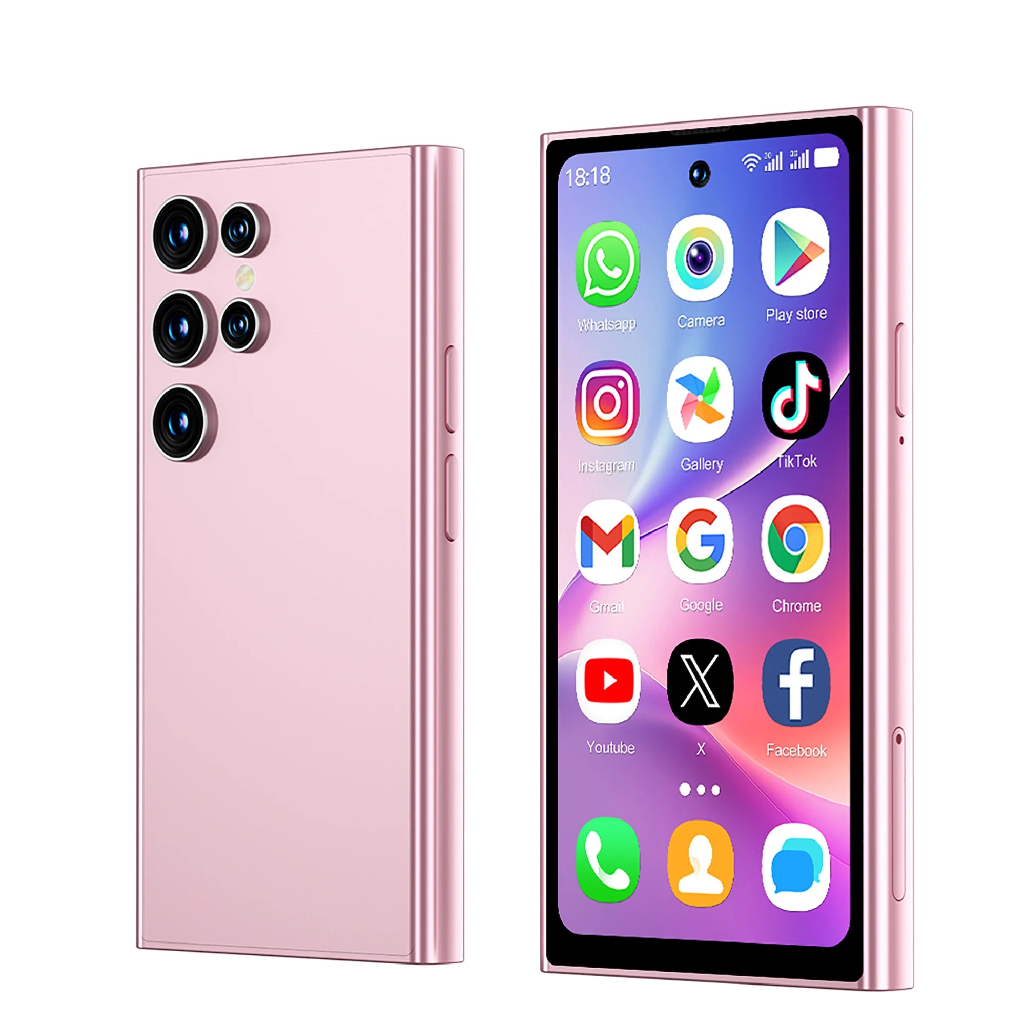 SERVO S27 MINI Android Palm Smartphone 3G WCDMA RAM 2GB ROM 16GB Google Play Desbloqueo facial Dual SIM Pantalla de 4,0 "Mini teléfonos inteligentes