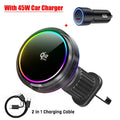 Soporte Magnético para Teléfono con Cargador Inalámbrico Qi2 de 25W, Refrigeración por Aire y Luz RGB, para iPhone Magsafe 17~12 Pro Max, Base de Carga Rápida