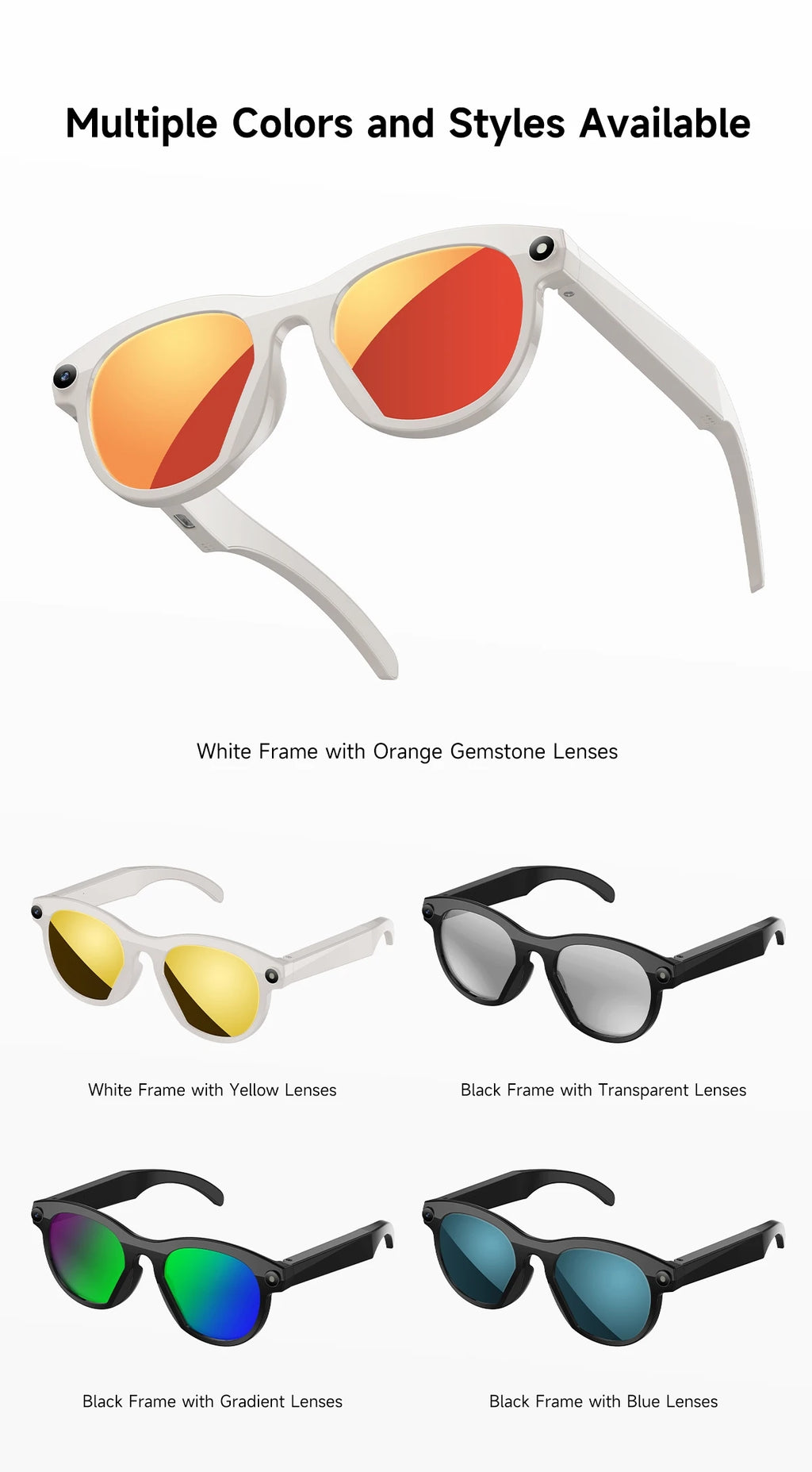 Gafas Inteligentes 4K con Cámara IA y Traducción