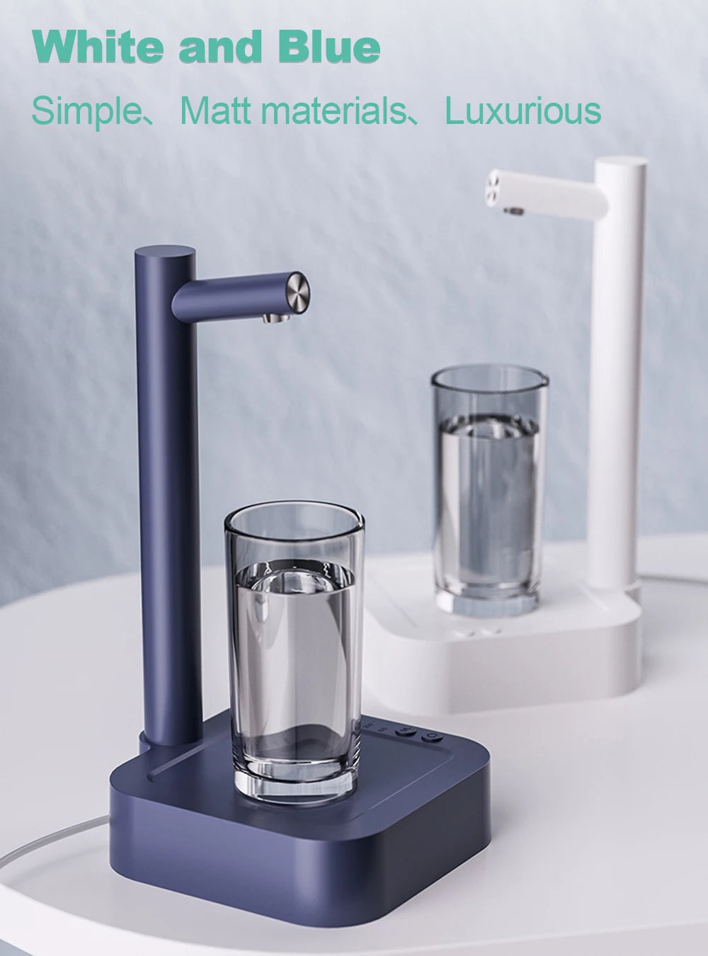 Dispensador de agua eléctrico portátil con bomba automática recargable