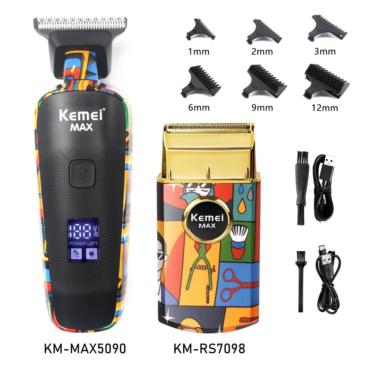 Kit de Cortapelos Profesional para Hombre, Máquinas de Barbería Profesional