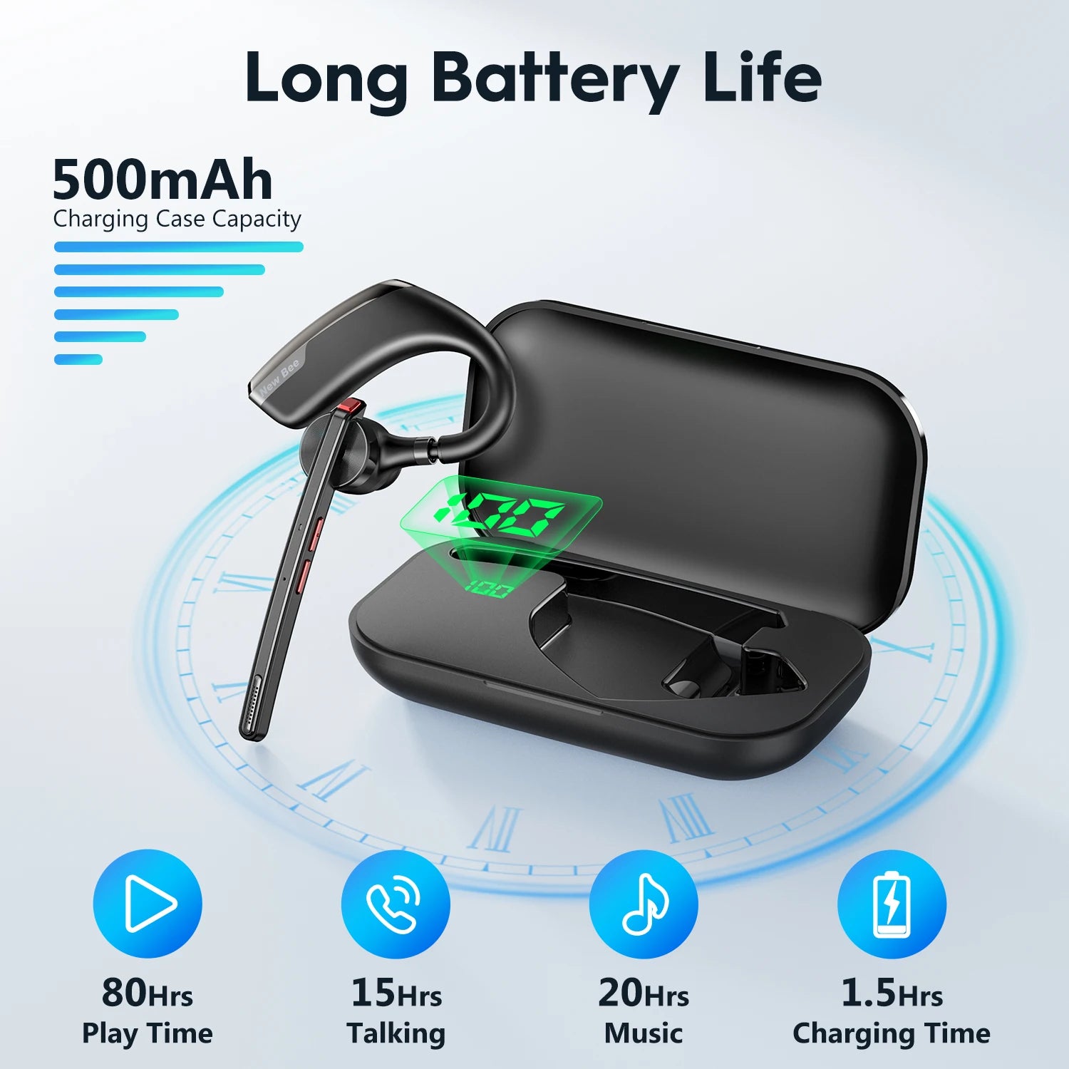 Bee M51 Auriculares Bluetooth 5.2 Cancelación Ruido